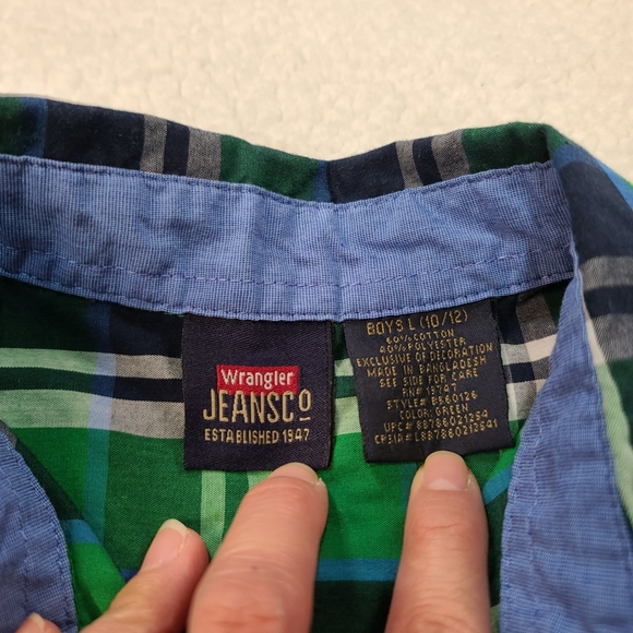 WRANGLER JEANS CO. Boys Western Shirt. Size:L. (10 / 12). - Picture 4 of 5